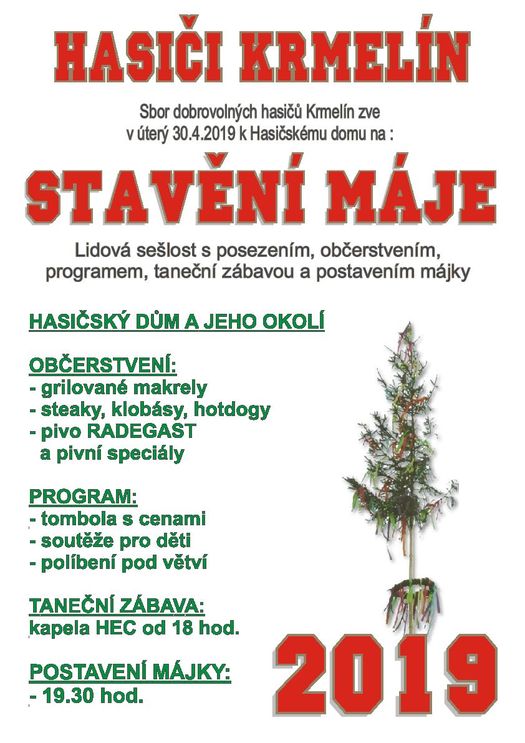 Stavění máje 2019